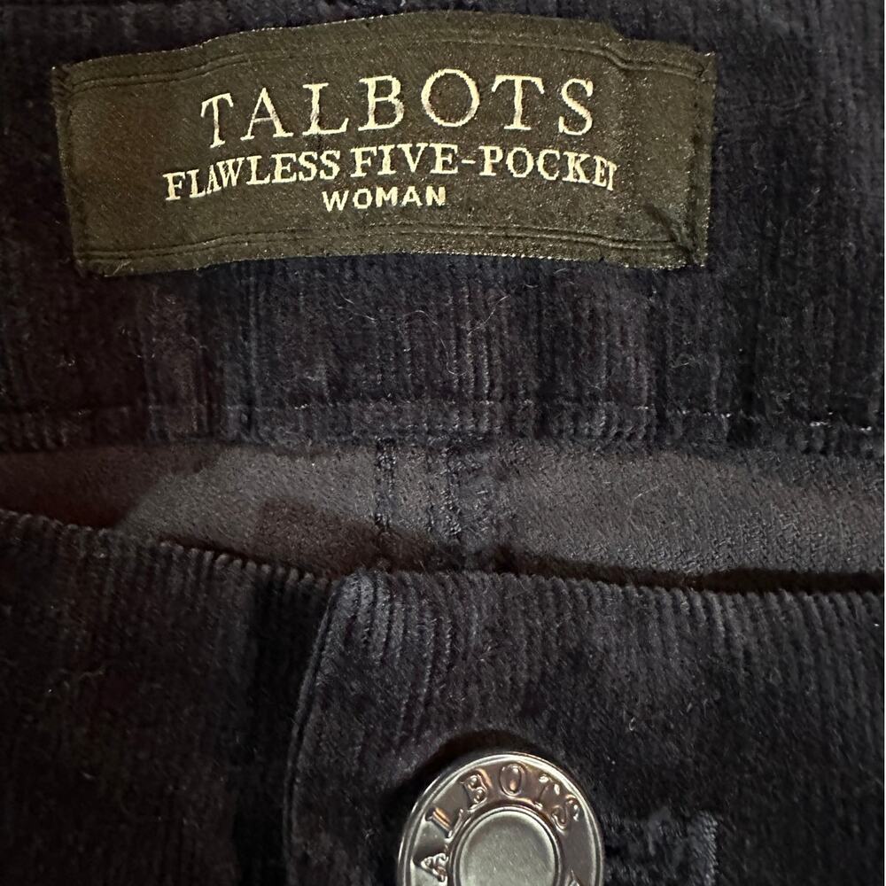 Talbots Flawless Five Pockets Woman Slim Ankle Frayed Ankle Corduroy Pant Sz 16W - Picture 3 of 6